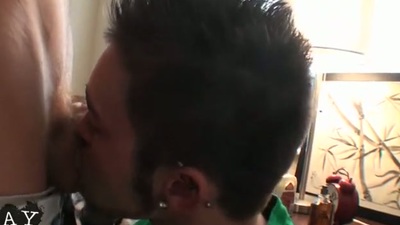 Sexy twink enjoys large titanic knob in his mouth plus wazoo